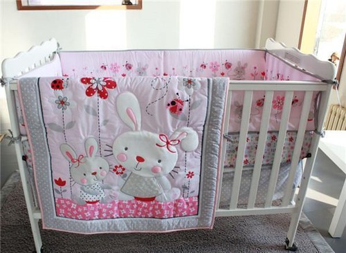 crib skirt girl